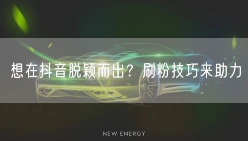 想在抖音脱颖而出？刷粉技巧来助力