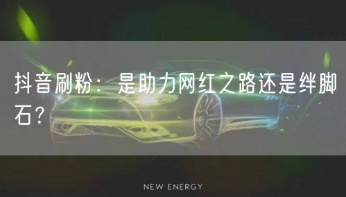 抖音刷粉：是助力网红之路还是绊脚石？
