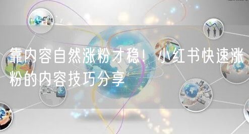 靠内容自然涨粉才稳！小红书快速涨粉的内容技巧分享
