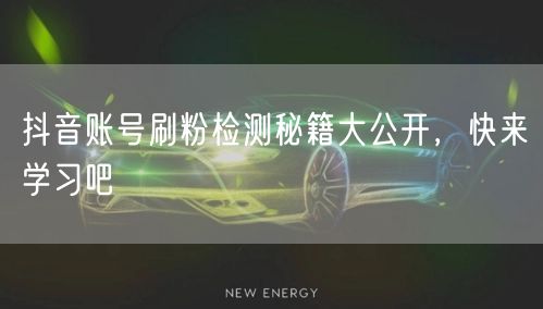 抖音账号刷粉检测秘籍大公开，快来学习吧