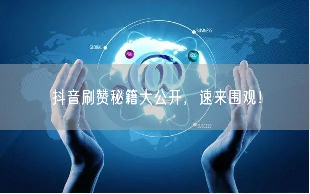 抖音刷赞秘籍大公开，速来围观！