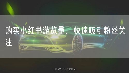 购买小红书游览量，快速吸引粉丝关注