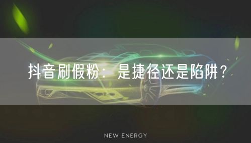 抖音刷假粉：是捷径还是陷阱？
