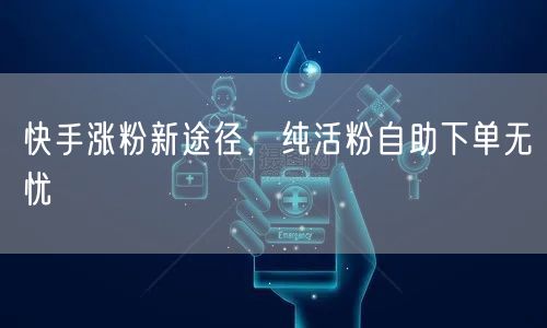 快手涨粉新途径，纯活粉自助下单无忧