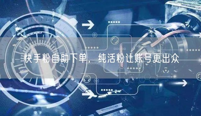 快手粉自助下单，纯活粉让账号更出众