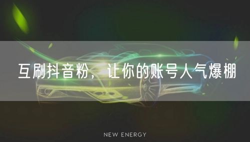 互刷抖音粉，让你的账号人气爆棚