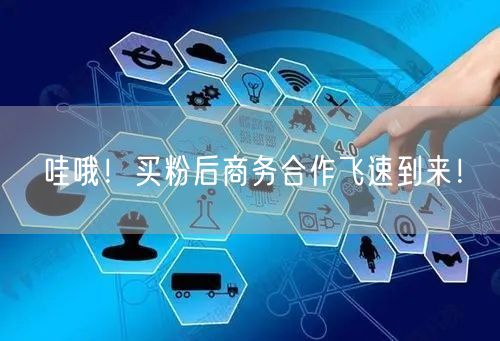 哇哦！买粉后商务合作飞速到来！