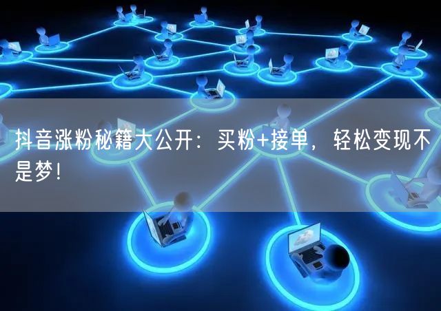 抖音涨粉秘籍大公开：买粉+接单，轻松变现不是梦！