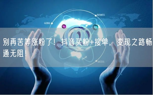 别再苦等涨粉了！抖音买粉+接单，变现之路畅通无阻！