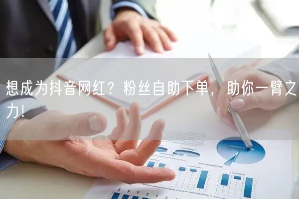 想成为抖音网红？粉丝自助下单，助你一臂之力！