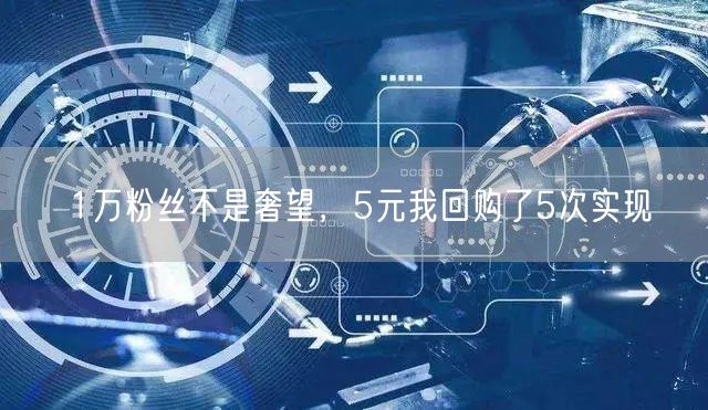 1万粉丝不是奢望，5元我回购了5次实现