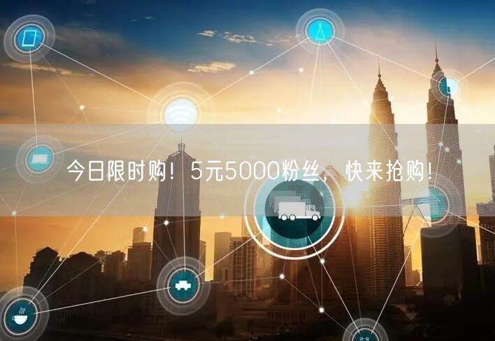 今日限时购！5元5000粉丝，快来抢购！