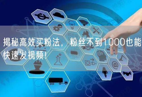 揭秘高效买粉法，粉丝不到1000也能快速发视频！