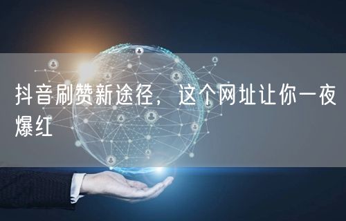抖音刷赞新途径，这个网址让你一夜爆红