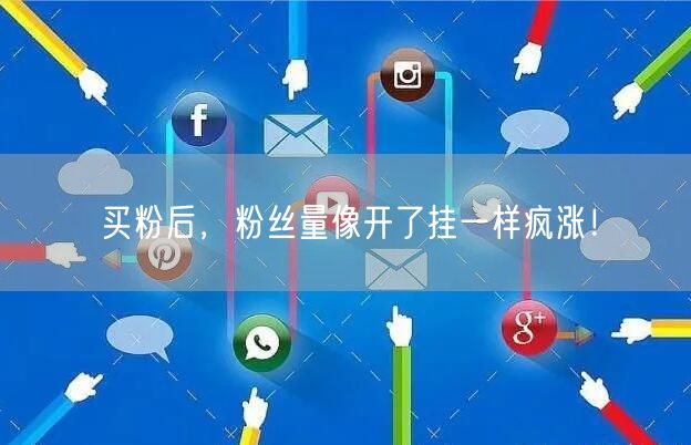 买粉后，粉丝量像开了挂一样疯涨！