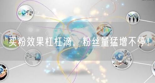 买粉效果杠杠滴，粉丝量猛增不停！