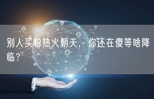 别人买粉热火朝天，你还在傻等啥降临？