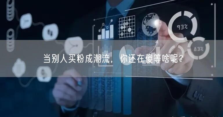 当别人买粉成潮流，你还在傻等啥呢？