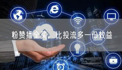 粉赞播全买，比投流多一份效益