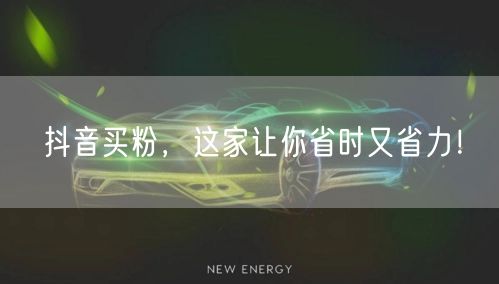 抖音买粉，这家让你省时又省力！