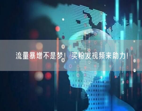 流量暴增不是梦！买粉发视频来助力！