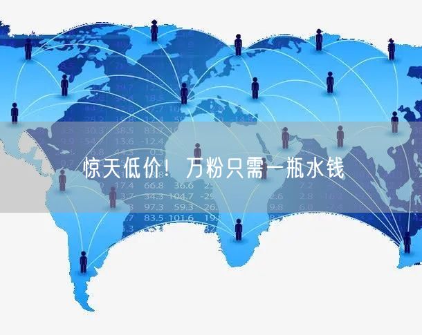 惊天低价！万粉只需一瓶水钱