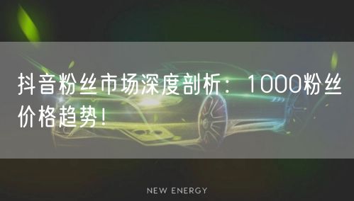 抖音粉丝市场深度剖析：1000粉丝价格趋势！