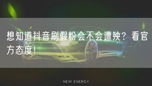 想知道抖音刷假粉会不会遭殃？看官方态度！