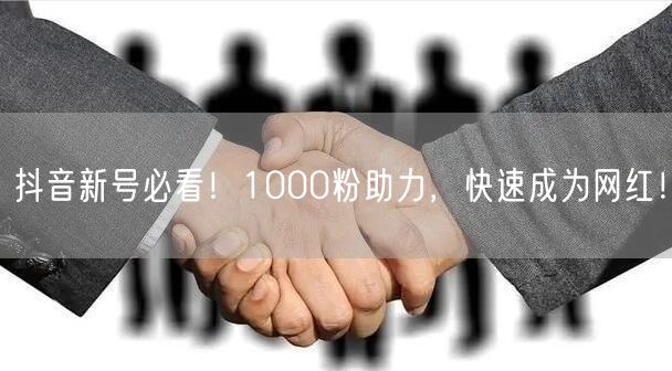 抖音新号必看！1000粉助力，快速成为网红！