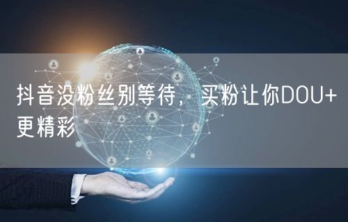 抖音没粉丝别等待，买粉让你DOU+更精彩