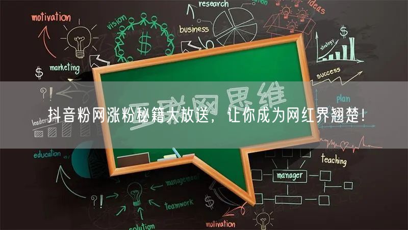 抖音粉网涨粉秘籍大放送，让你成为网红界翘楚！