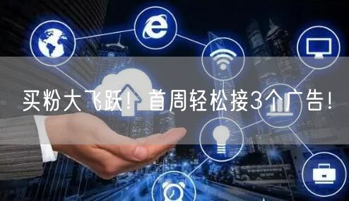 买粉大飞跃！首周轻松接3个广告！