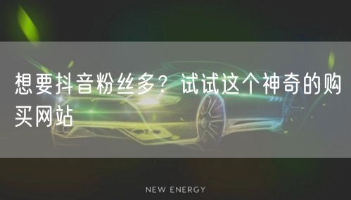 想要抖音粉丝多？试试这个神奇的购买网站