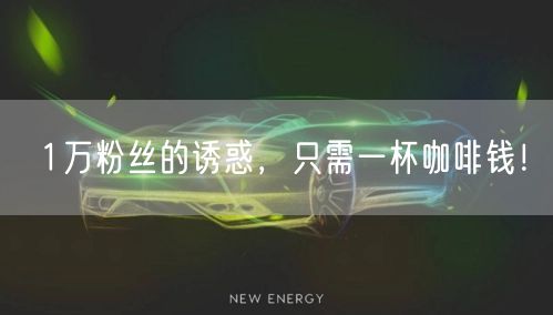1万粉丝的诱惑，只需一杯咖啡钱！